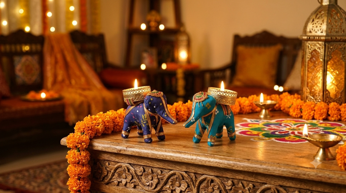 Treditional Royal Elephant Diya