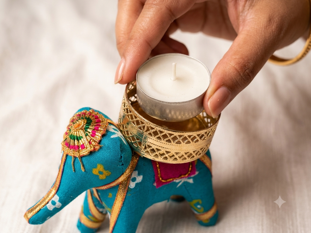 Treditional Royal Elephant Diya