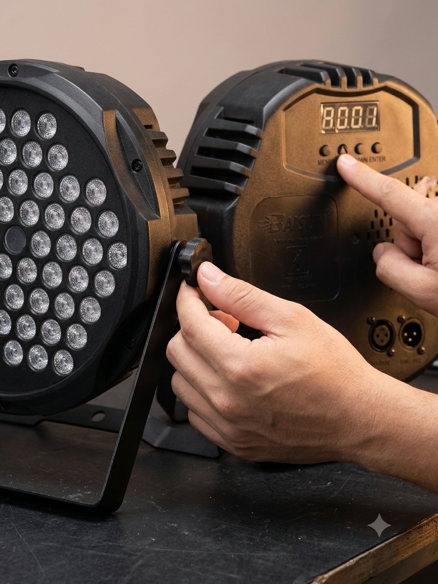 Baisun 60 LED Par Light RGB Full Color DMX512 DJ Disco Party Wedding Stage Decoration Light - MP001 | Diwali Special Offer